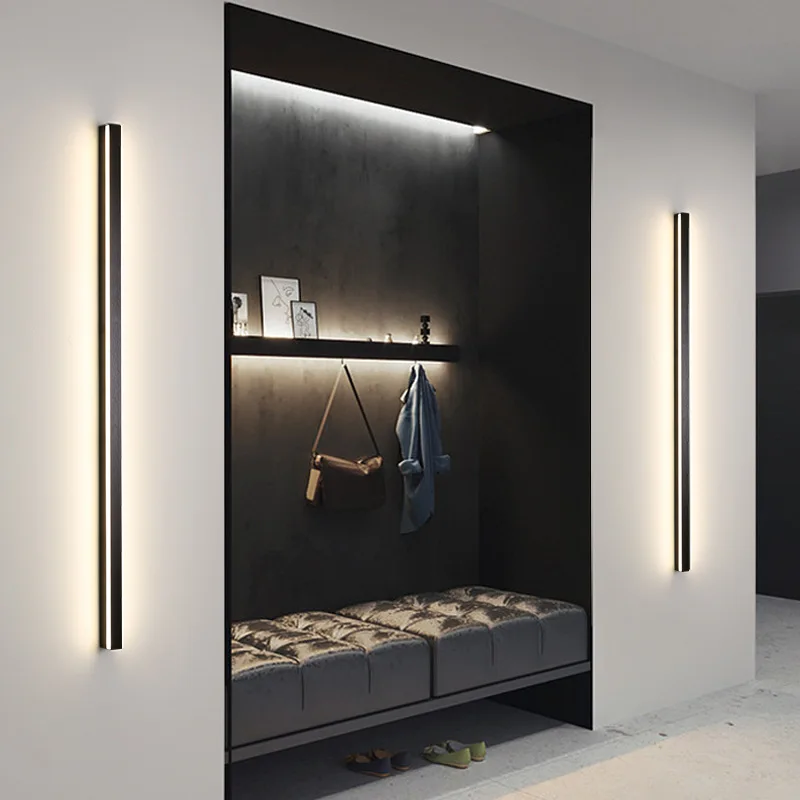 Superlong Minimalist LED Wall Light AC85~265V 200CM Line Sconce Lamp For Indoor TV Background Aisle Living Room Villa Decoration led light led wall lamp wall light