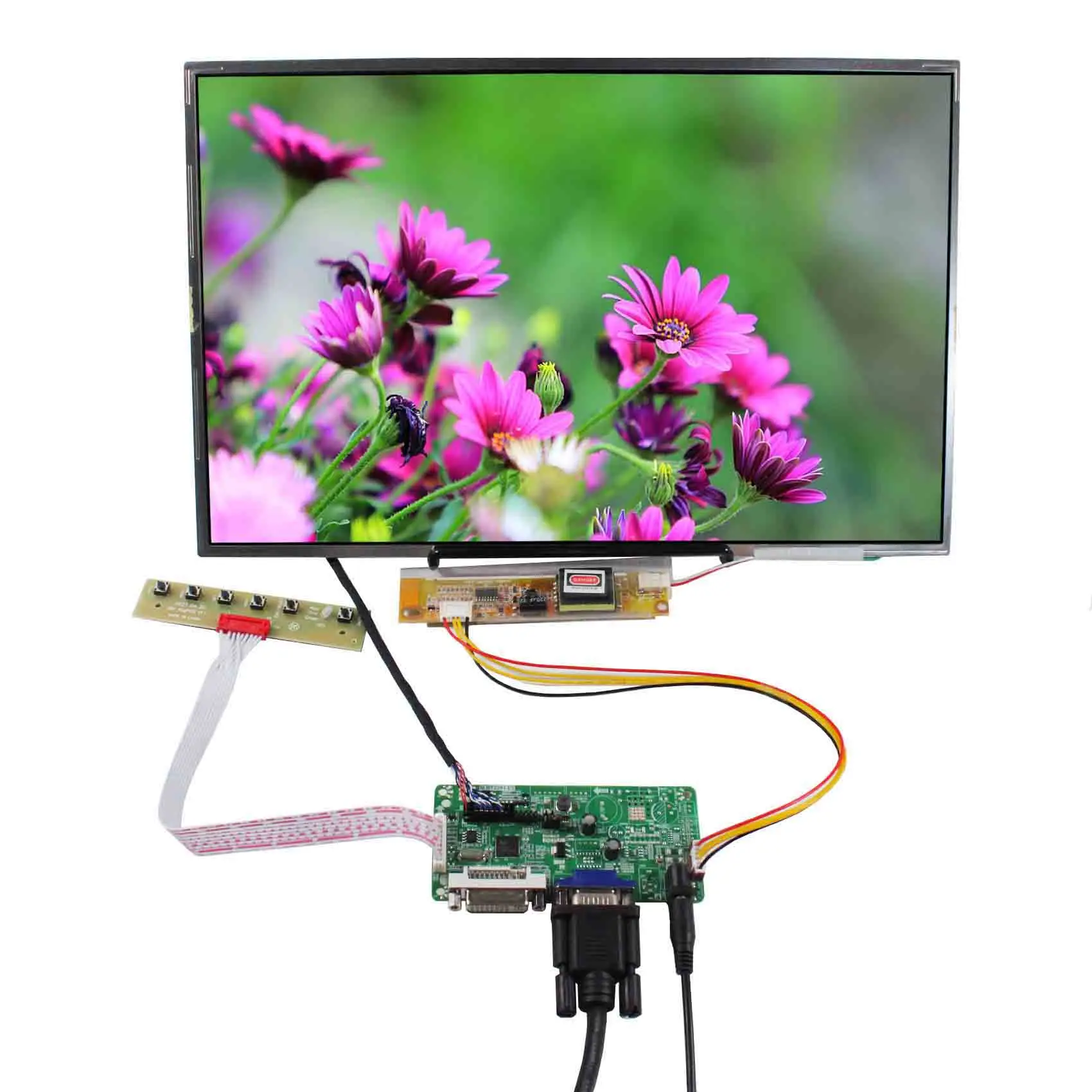 

15.4 zoll 1280x800 TFT LCD Screen Panel and DVI VGA LVDS Controller Board 30pin