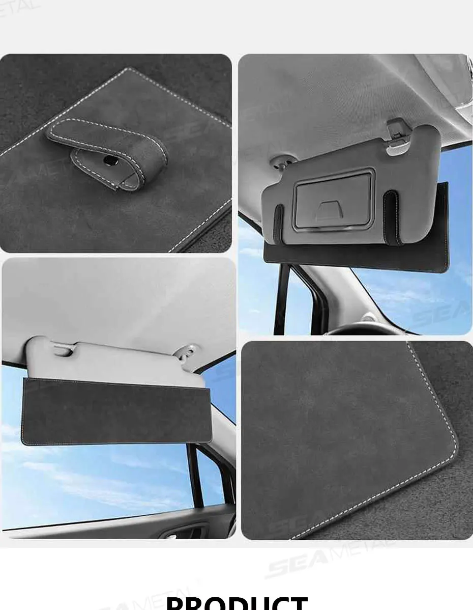 BLALION Verstellbare Auto-Sonnenblenden-Verlängerung, schnelle Installation, Wildleder-Sonnenblende-Aufsatz, geeignet für sicheres Fahrerlebnis – Detail 11