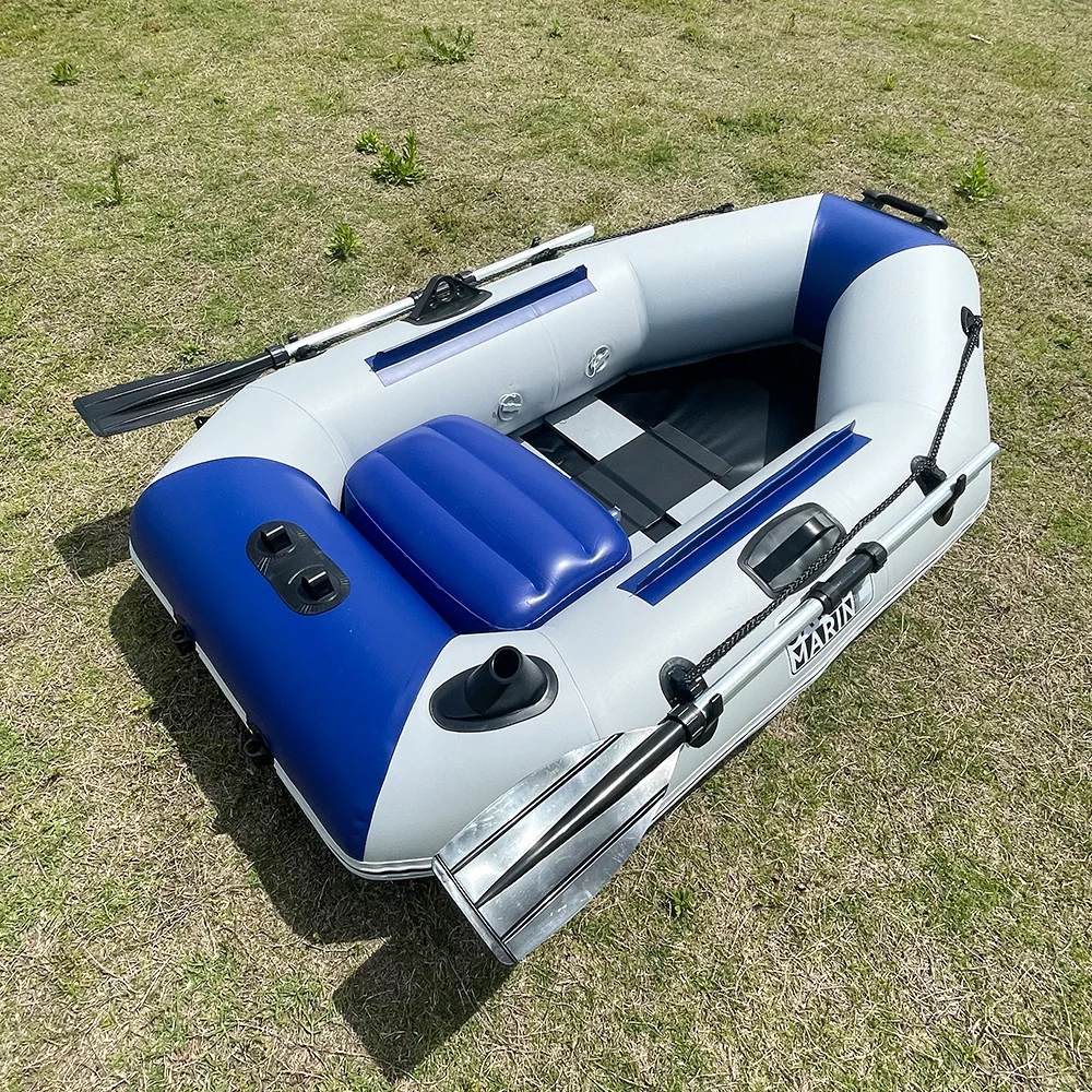 5.9ft Inflatable Kayak with Paddle Pump, PVC Inflatable Rowing Canoe with Wooden Floor, Drifting, Rafting, Surfing