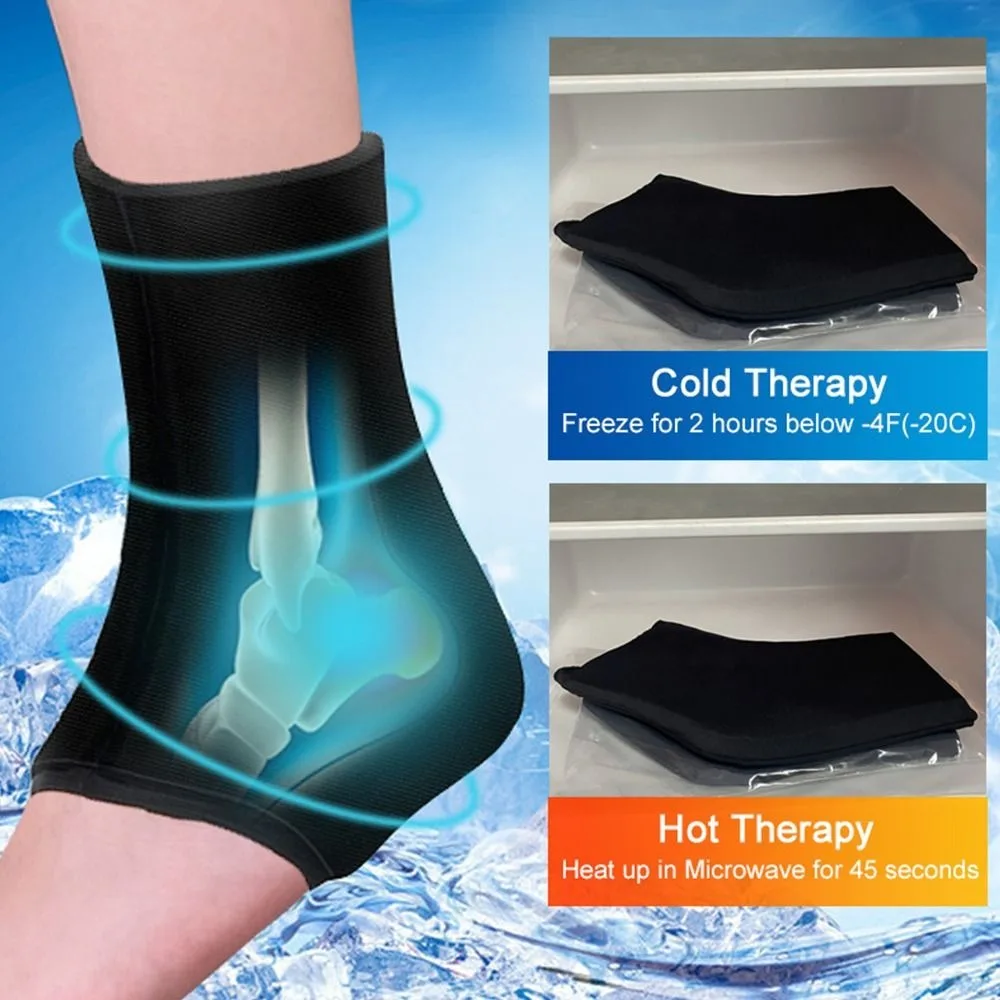 Reusable Hot Cold Therapy Ankle Foot Ice Pack Wrap Solid Gel Ankle Pain Relief Arthritis Foot Ice Pack Wrap Protector Men ankle support,ankle straps,fitness ankle straps,ankle support brace,ankle wrist cuffs