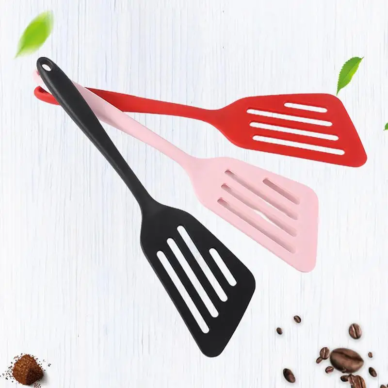 Spatulas For Nonstick Cookware Stainless Steel And Silicone Turner For Eggs  Steak Heat Resistant Kitchen Cooking Flipper Utensil - Utensils - AliExpress