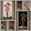 Traditional Chinese Dragon Door Curtain Japanese Style Doorway Curtain Kitchen Bedroom Partition Entrance Hanging Half-Curtains 1