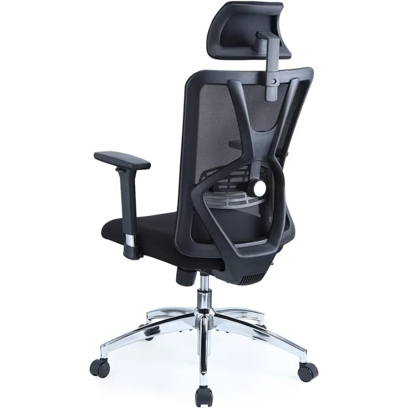 

Ticova Ergonomic Office Chair - with Adjustable Lumbar Support 3D Metal Armrest - with Thick Seat Cushion & Rotatable Headrest