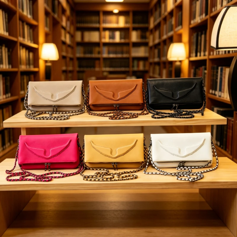 Borsa a tracolla elegante e alla moda, piccola borsa quadrata da viaggio, borsa a tracolla da donna di lusso con catena.