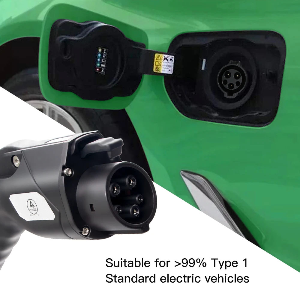 Chiefleed 32A Type1 Type2 EV Charger 7.2KW 16A 26A 32A Adjustable CEE Blue Plug 220V for IEC 62196-2 Vehicles Charging
