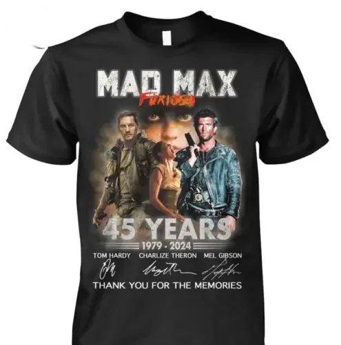 Mad Max Furiosa 45 Anni T Shirt 1979 2024 Grazie Per I Ricordi Maniche Lunghe O Corte