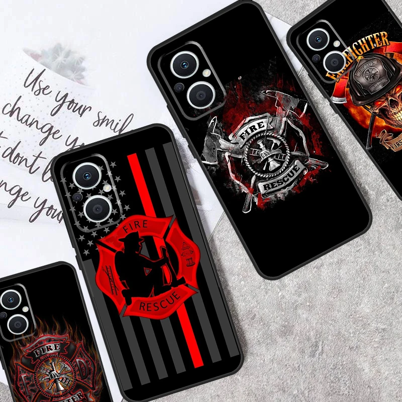 Custodia Rescue Fire Dept Per Oppo Reno 10 Pro 4Z 5Z 4 5 6 7 8 Lite 8T Oppo Find X5 X6 Pro X3 X2 Neo Lite Cover