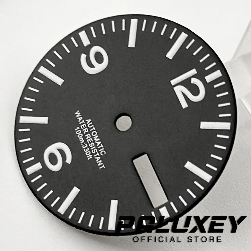 Watch Dial Accessories Watch Face Accessories Clock Movement Parts NH36 29mm Black Watch Dial for NH36A 4R36