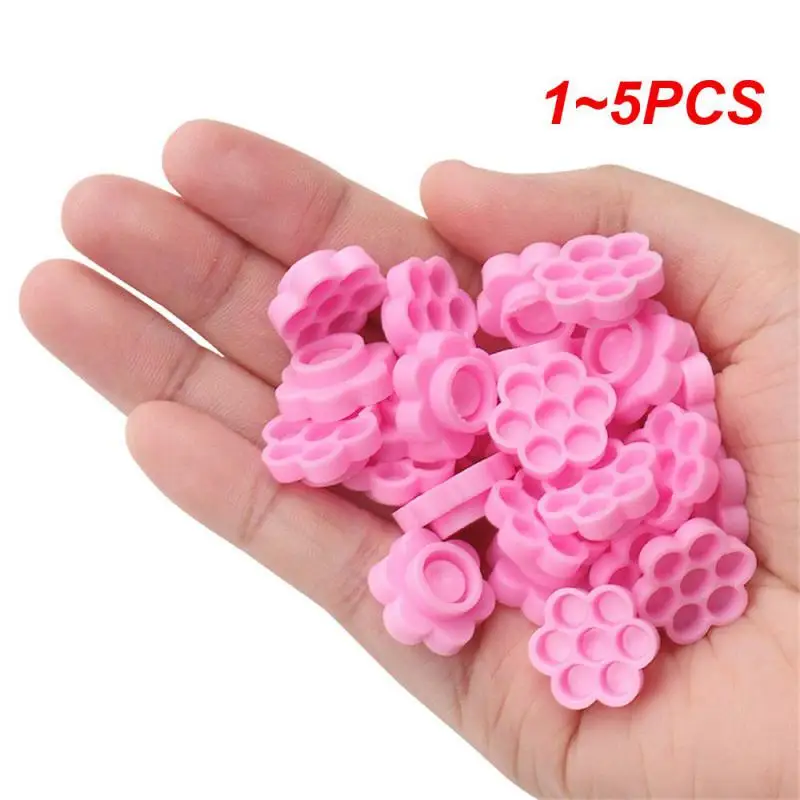 

1~5PCS Lot Flower Plum Shaped Eyelash Extension Glue Holders Grafting Lashes Glue Delay Cup Tattoo Pigment Holding Cups