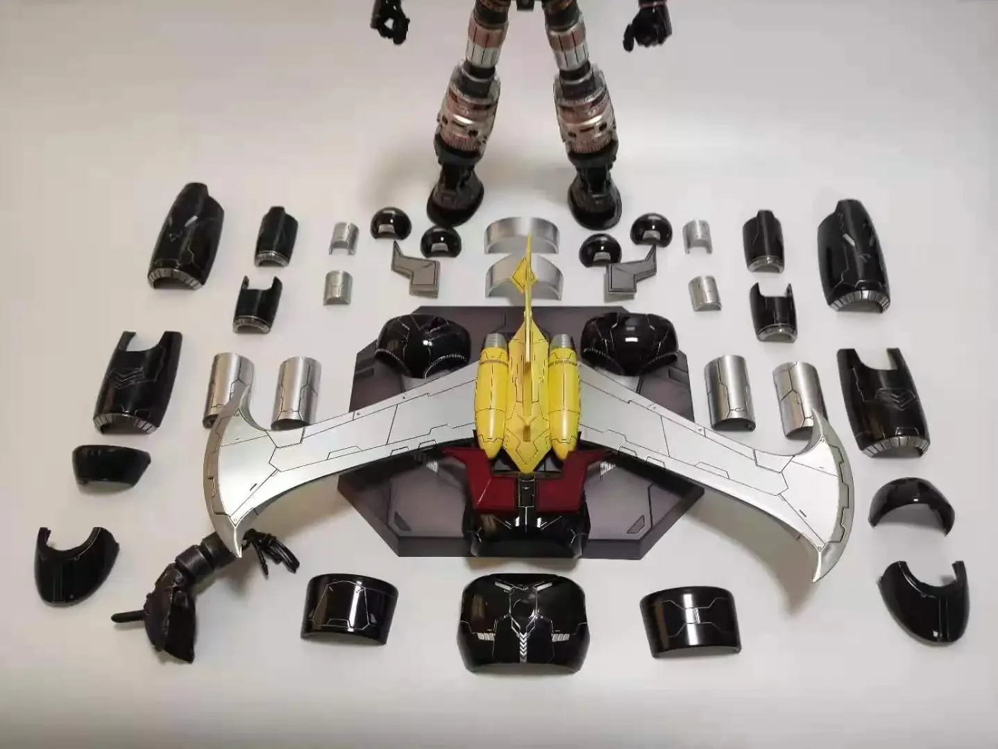 King Arts Mazinger Z 액션 피규어 로봇 장난감, 선물 수집, 재고, 37cm, CR02 CR-02 프라이머리 블랙 컬러