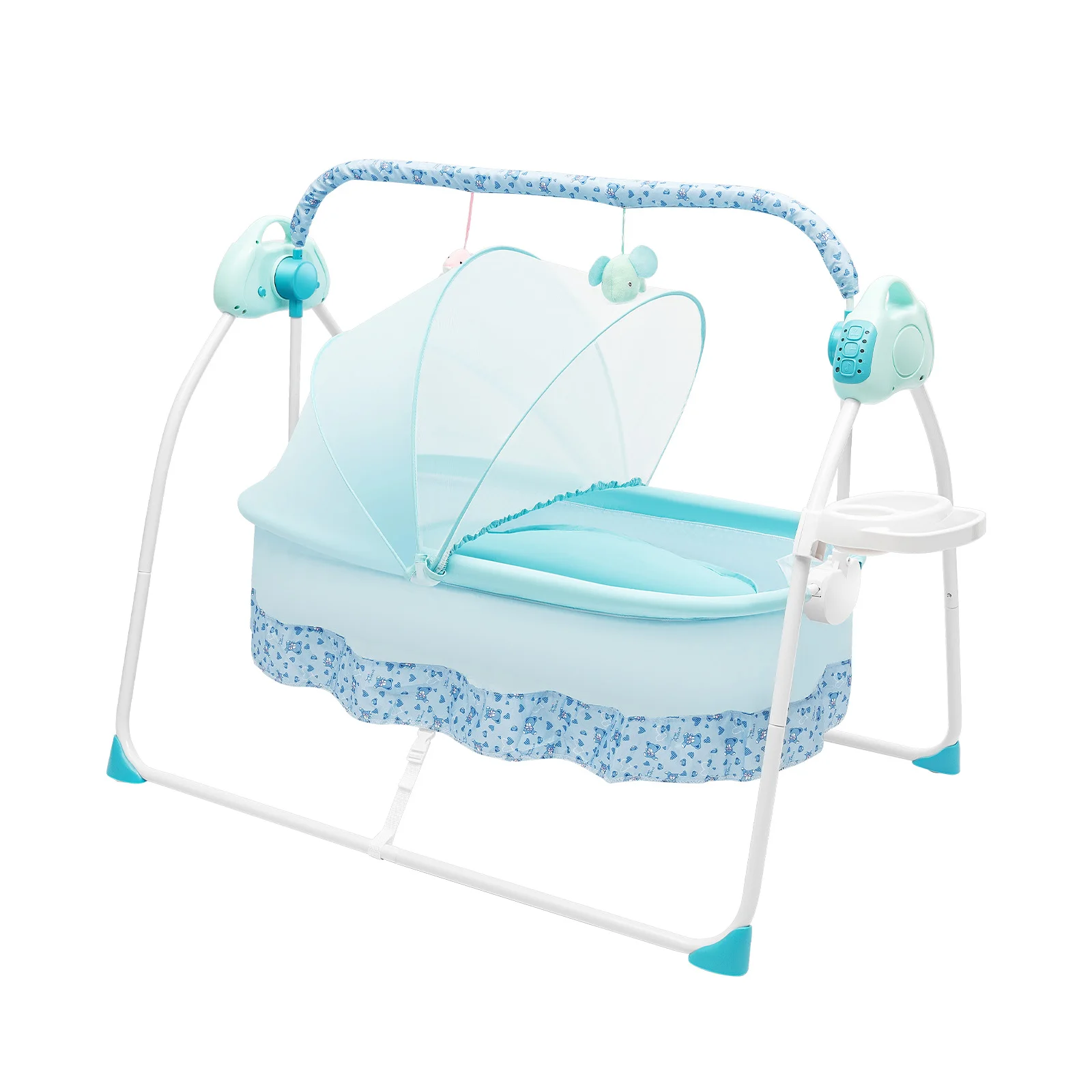 Electric Baby Cradle with Remote Control Foldable Bassinet for Newborns 5 Speed Swing Modes Bluetooth Music Timer Sleep Aid Sc9fc98b3ef824e369b61246768f038baR