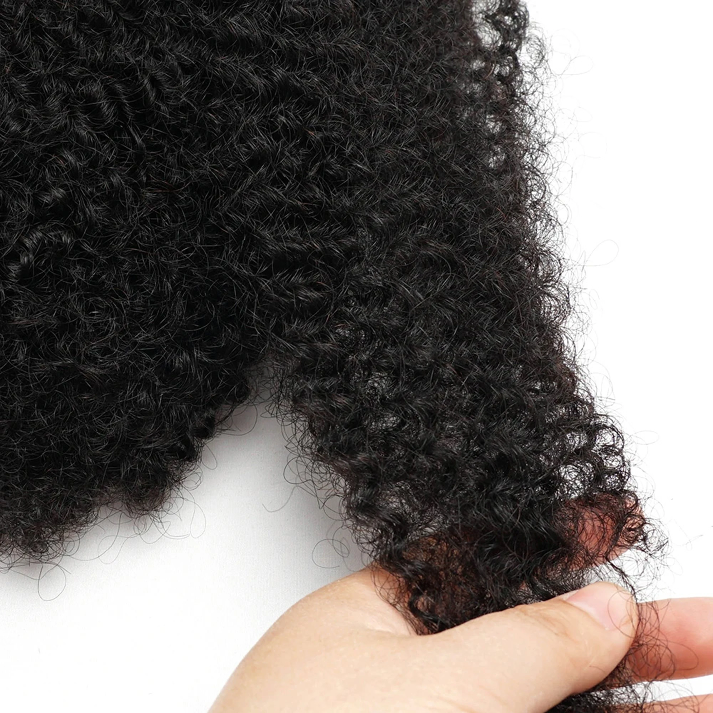 Synthetic Afro Curly Bulk Hair For Braiding Peruvian QVR Afro Kinky Curly Synthetic Hair Bulk Natural Brown Color Braids Hair 5