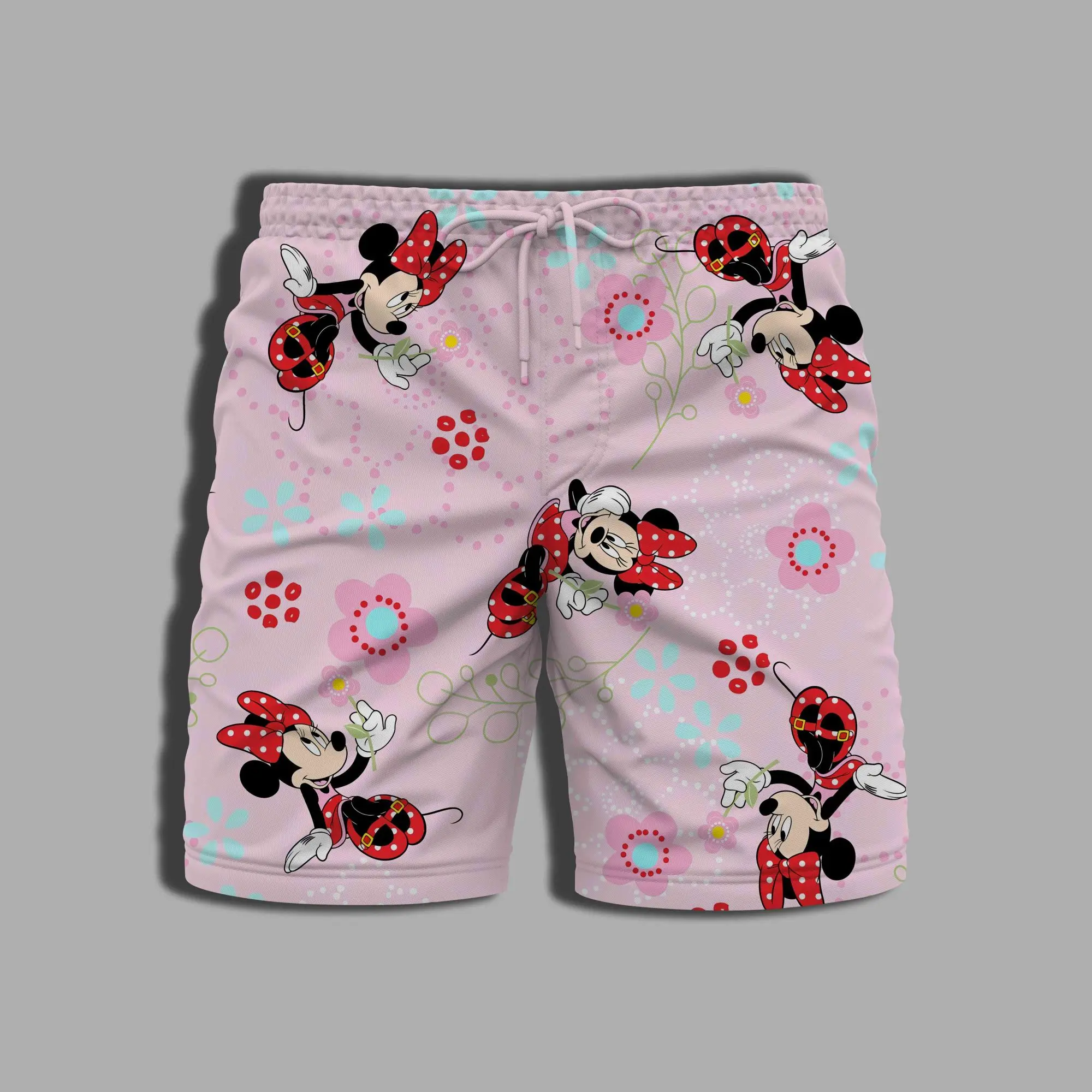 Men's Shorts for Women Whole Swimsuit Beach Pants Summer Bathing Suit Man Minnie Mouse Printing Gym Disney Mickey Clothing Male 2