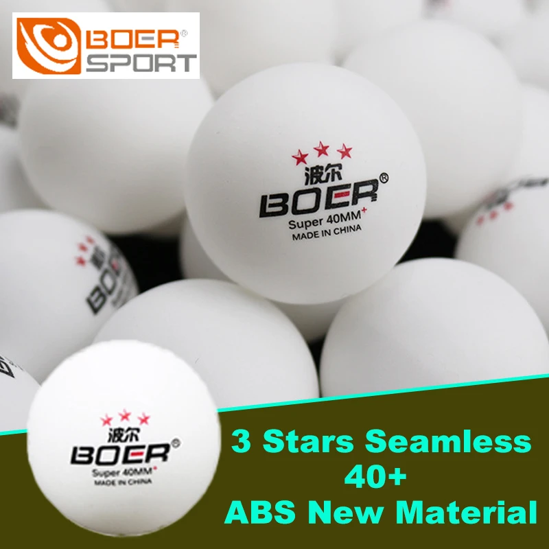 3 Stars Seamless Ping Pong Ball 40+ ABS New Material Durable High Elasticity 1/2Box Table Tennis Balls for Professional Athletes table tennis balls