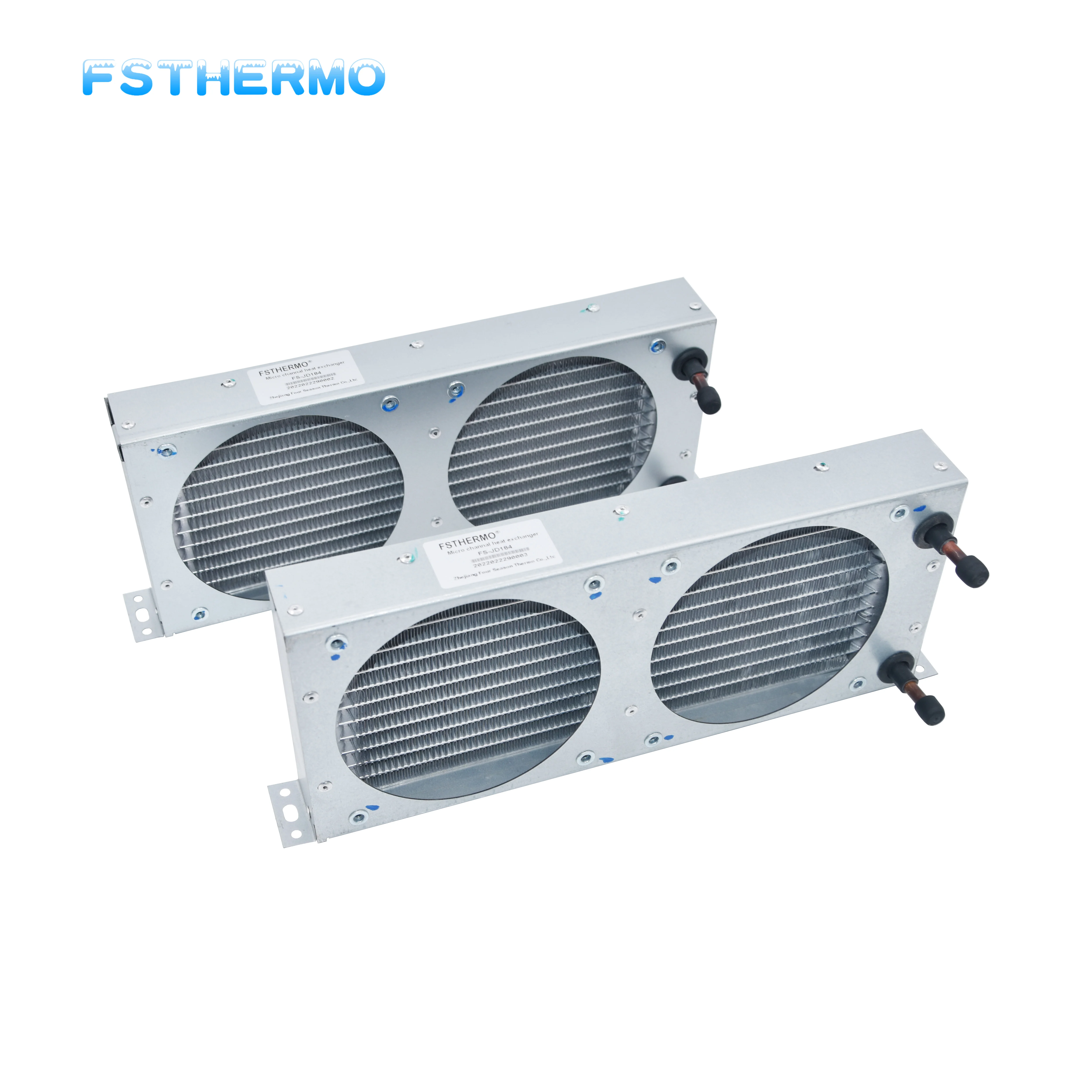 Microchannel condenser, high heat transfer radiator, heat