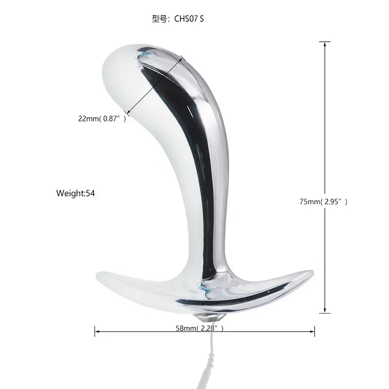Electric Shock Anus Expander Vaginal Massager Metal Pulse Anal Butt Plugs Electrical Stimulator Sex Toys For Couple electro sex toys,electric sex toys