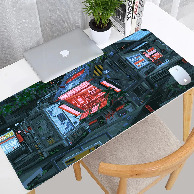 

HD Custom Pixel Style Gaming Large Mousepad 900x400 Laptop Office Rubber Soft Table Mat Keyboard Accessory Game Mouse Pad Carpet