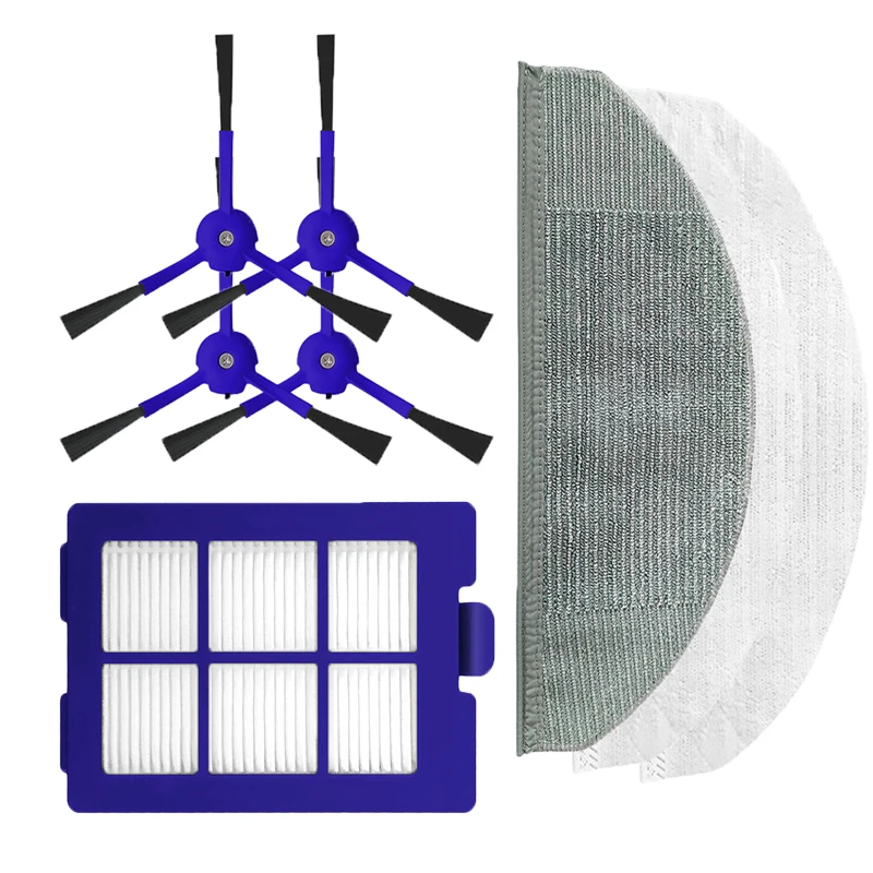 1SetMopClothHEPAFilterSideBrushesForEufyX8SweepingRobot