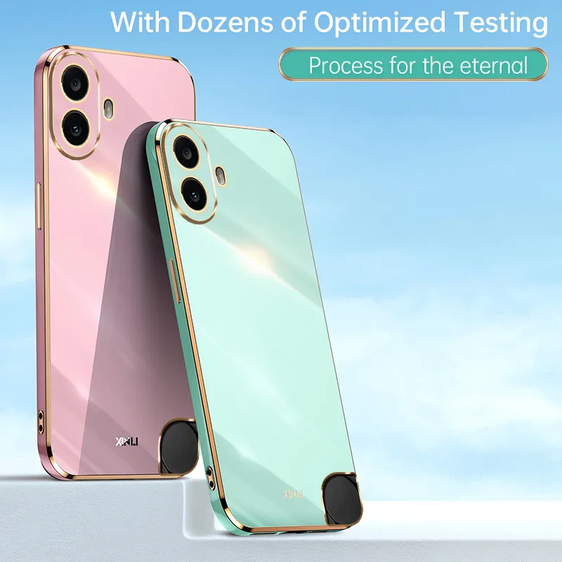 Plating Silicone TPU Bumper Soft Back Cover Matte Phone Case