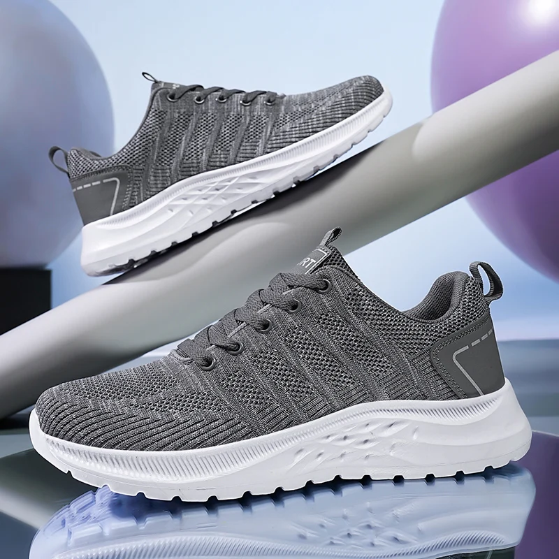 

2024Men Soft Sport Shoes Breathable Fashion Mesh Running Shoes Comfortable Man High Quality Outdoor Lightweight Sneakers for Men