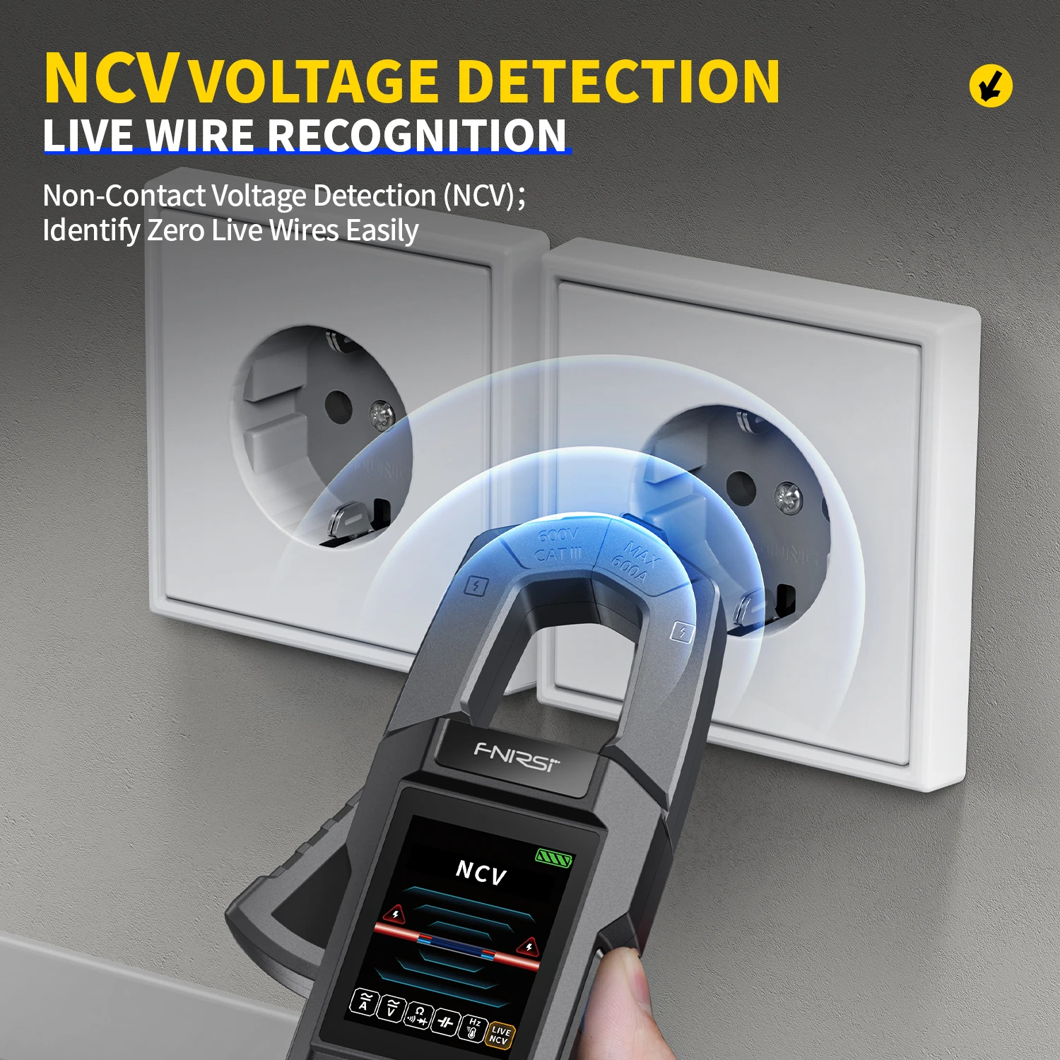 FNIRSI DMC-100 DC AC Current Clamp Meter for Electrician