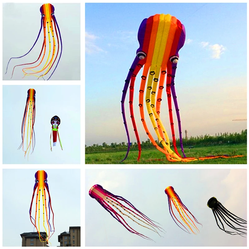 free shipping 23m octopus kite for adults kite professional kites factroy soft power kites