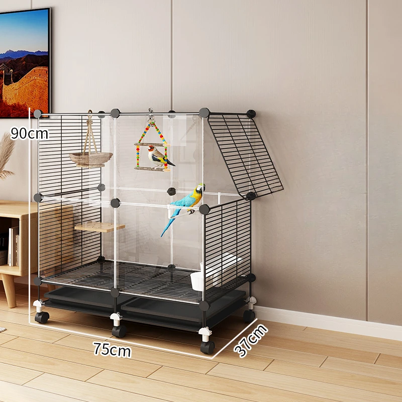 

Feeder Aviary Rabbit Bird Cage House Carrier Habitat Canary Metal Bird Cage Luxury Villa Rgabbia Pappagallo Pet Products RR50BC