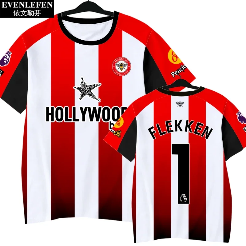 Brentford 2025 Season Football T-shirt New 3D Printed Men's Women's Fans Tshirts Children's Sports Short-sleeved T-shirts Tops 3