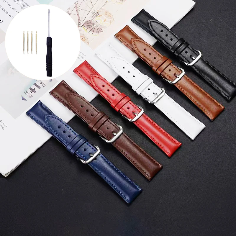 Elegant Soft Leather Watch Strap - Universal Luxury Accessory, Perfect Gift Choice