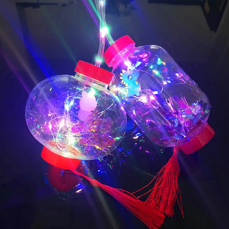 Portable Bobo Ball Colorful Flashing Cartoon Animal Lantern with Chinese Red Tassel | Освещение