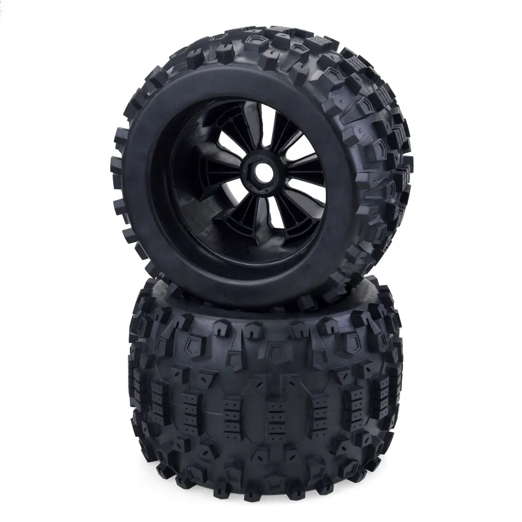 4PCS 17mm Hex 1/8 RC Monster Truck Rad Reifen Nabe Felge Gummi Reifen FÜR RC Auto Redcat HPI Kyosho Hobao Hongnor Team Losi GM DHK – Detail 28