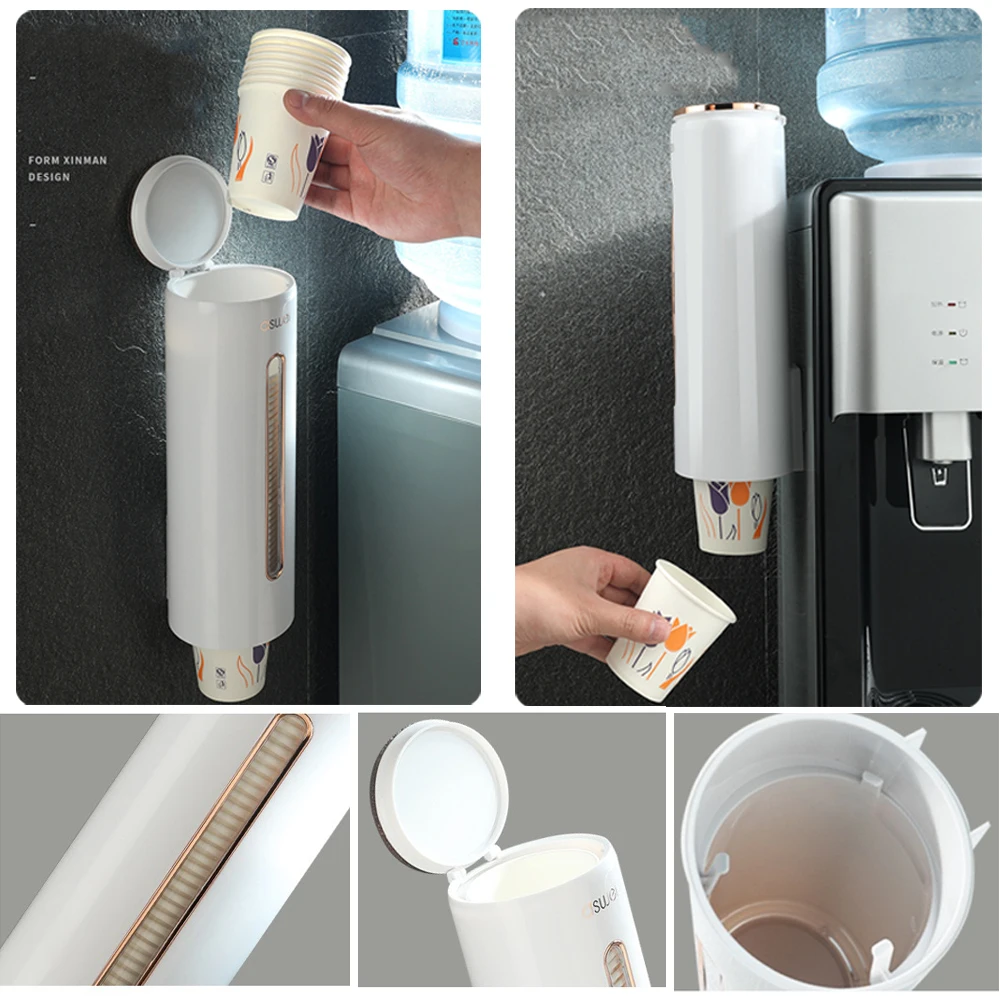 Disposable Cup Holder Organizer Dispenser Storage Box