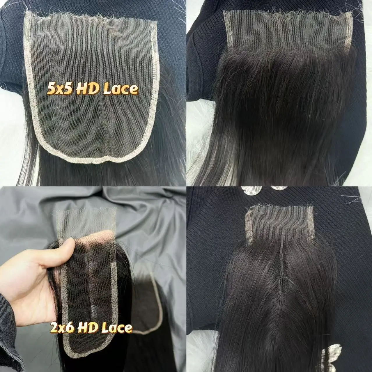 Malaika HD 13x4 Frontal Lace 5x5 Lace Closure Invisible Raw Vietnamese Human Hair Free Part Pre Plucked Silky Hair Weaving