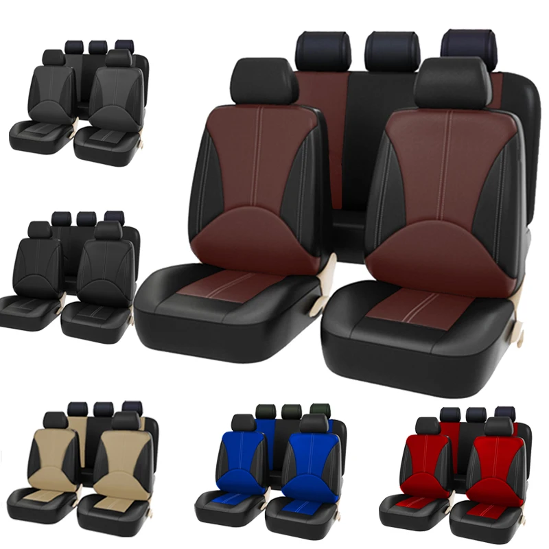 Pu Leather Car Seat Cover Universal Auto Front Rear Seat Cover Auto