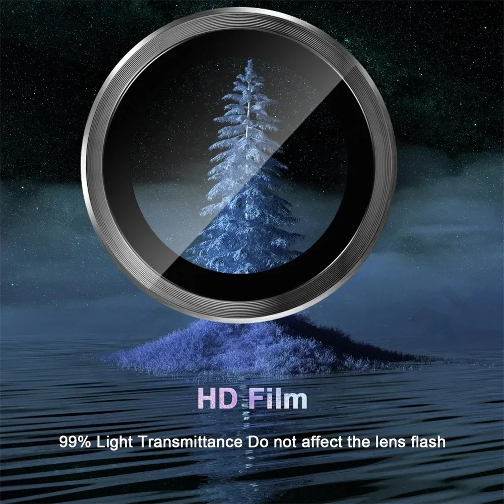 Premium HD 9H Tempered Glass Camera Lens Protector Film with Metal Scratch Resistance