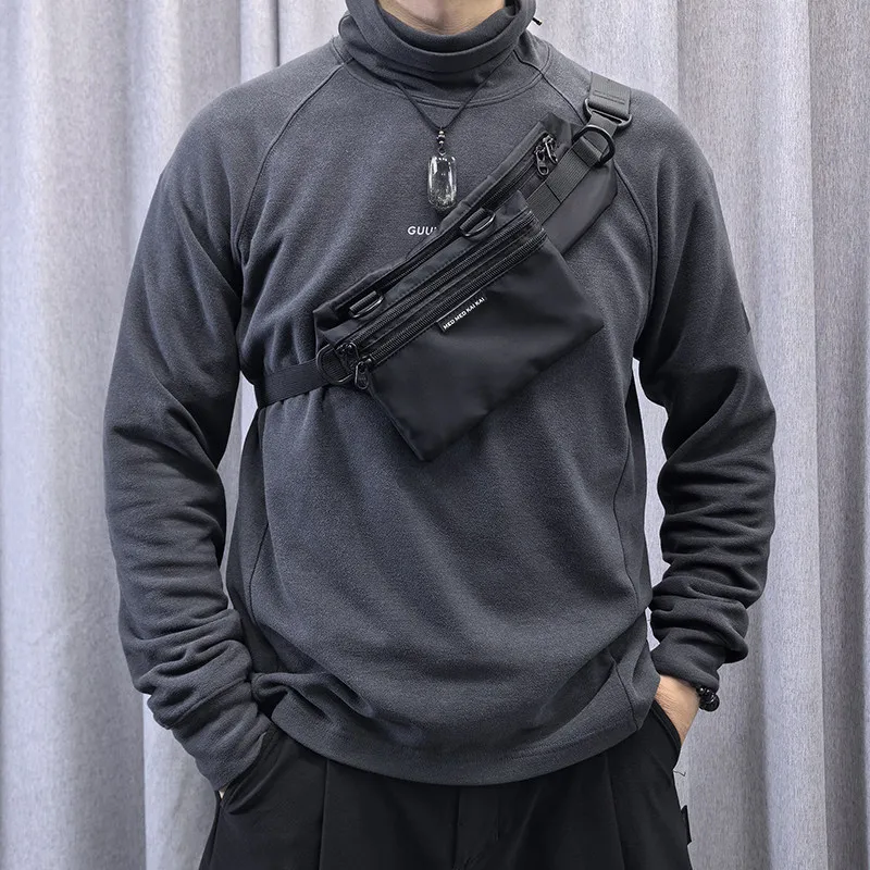 Multi-purpose Adjustable Bag Strap With Phone Storage Pouch Detachable Tactical Techwear Shoulder Strap Bag Accessories