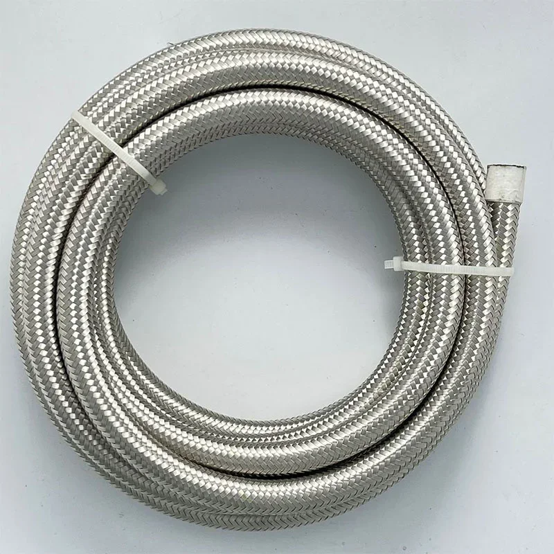 Car Fuel Hose Oil Gas Cooler Hose Line Pipe Tube 5FT AN4 AN6 AN8 AN10 AN12 AN16 Stainless Steel Braided Inside CPE Rubber fuel hose