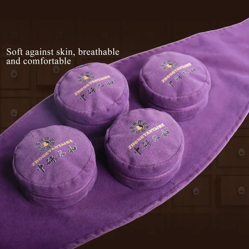 Moxibustion Box, Portable Smokeless Massage Adjustable Temperature Copper Moxa Burners ,no with Velvet Cloth Cloth Cover