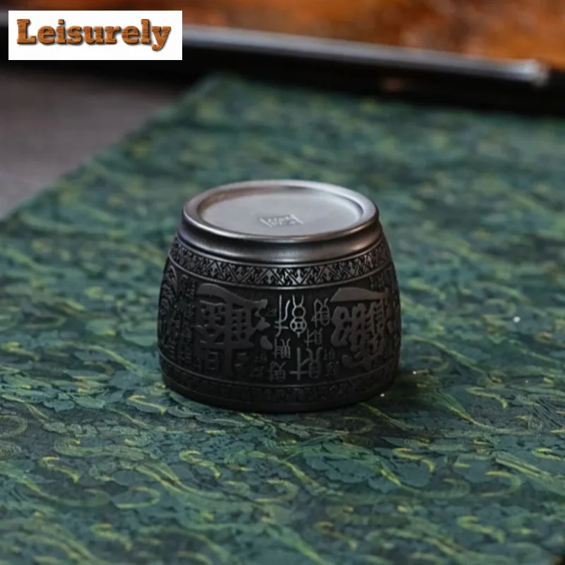 120ml Yixing Purple Clay Wealth Attracting Treasure Teacup Aesthetic Tea Bowl Jug Tea-tasting Fragrance Cup Jianzhan Master Cups