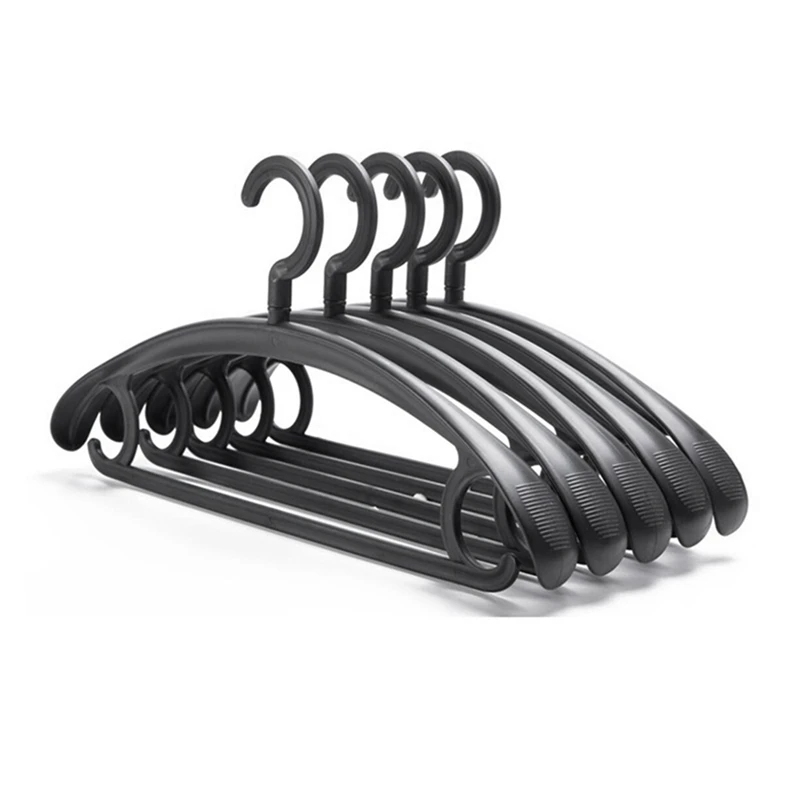 10 Pack Heavy Duty Plastic Hangers Wide Shoulder Non-Slip Thick