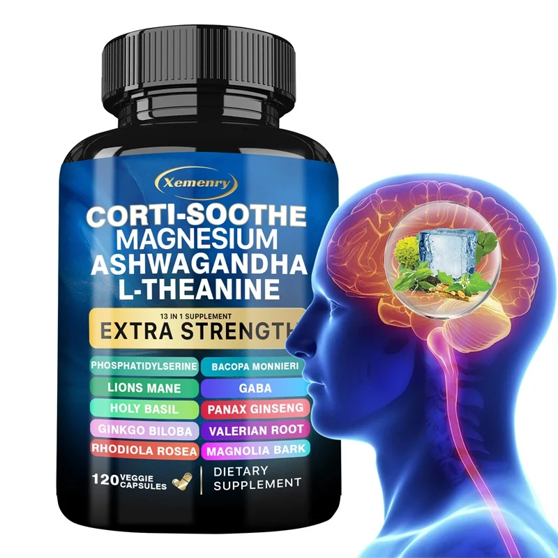 Cortisol Supplement Corti-Soothe with Magnesium Ashwagandha L-Theanine