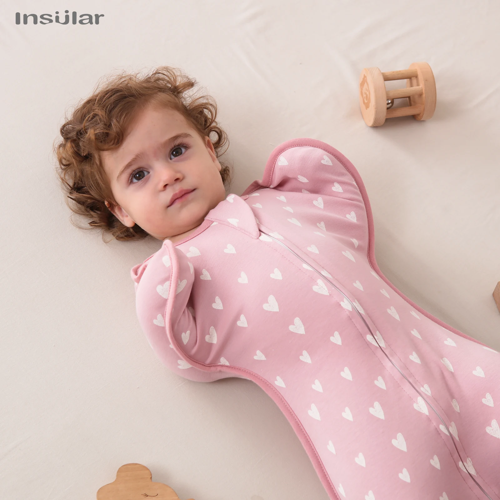 Newborn Cotton Swaddle with Zipper 4