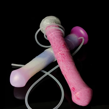 YOCY Long Horse Dildo Realistic Gray Meat Color Animal Dildos Squirting Fuction Vaginal Stimualtor Fake Penis Sex Toy For Female 6