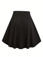 2025 European and American fashion summer new large size girls Gothic mini skirt high waist plaid A-line - Image 3