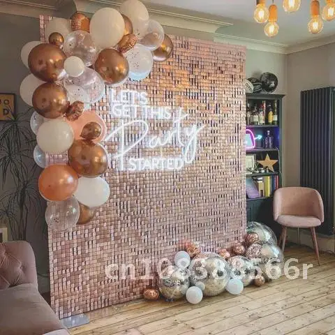 

Sequin Glitter Background Curtain Birthday Foil Curtain Party Backdrop Wall Decor Baby Shower Party