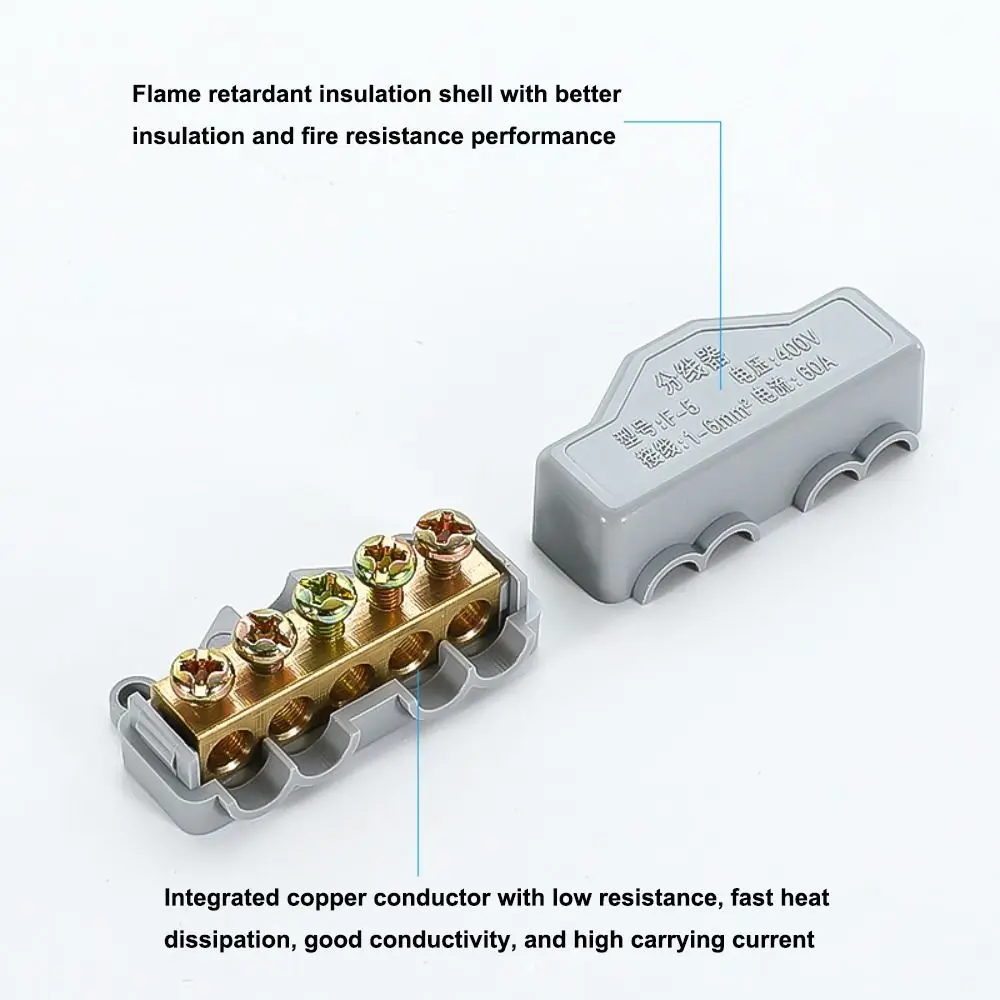 Description Picture 6 of itemHigh Power Splitter Fast Wire Connector Large Current Conductor Brass Docking Terminal Block Compact Splice Electrical Connector