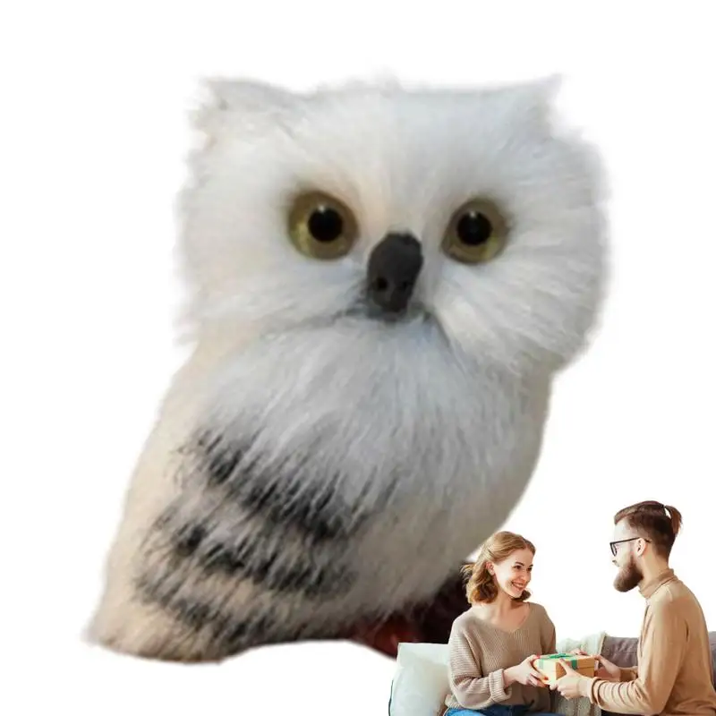 

Simulation Artificial Owl Ornament White Plush Owl Ornament Cute Owl Model Decoration For Living Room Kids Room And Bookshelf