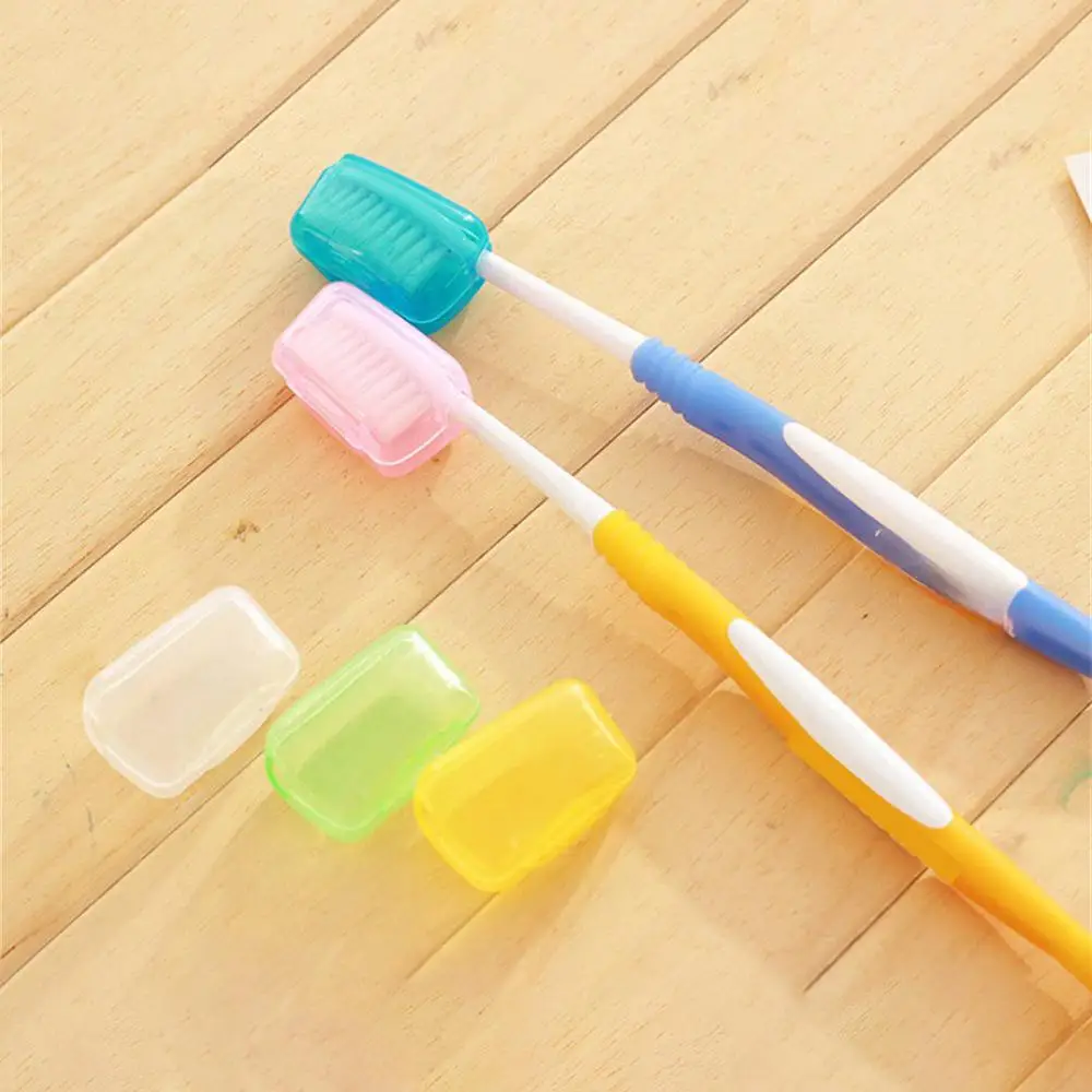 5Pcs/set Toothbrush Head Cover Case Cap Portable Travel Hike Camping Brush Cleaner Protect Teethbrush Storage Organizer Bathroom toothbrush covers,toothbrush case,toothbrush storage box
