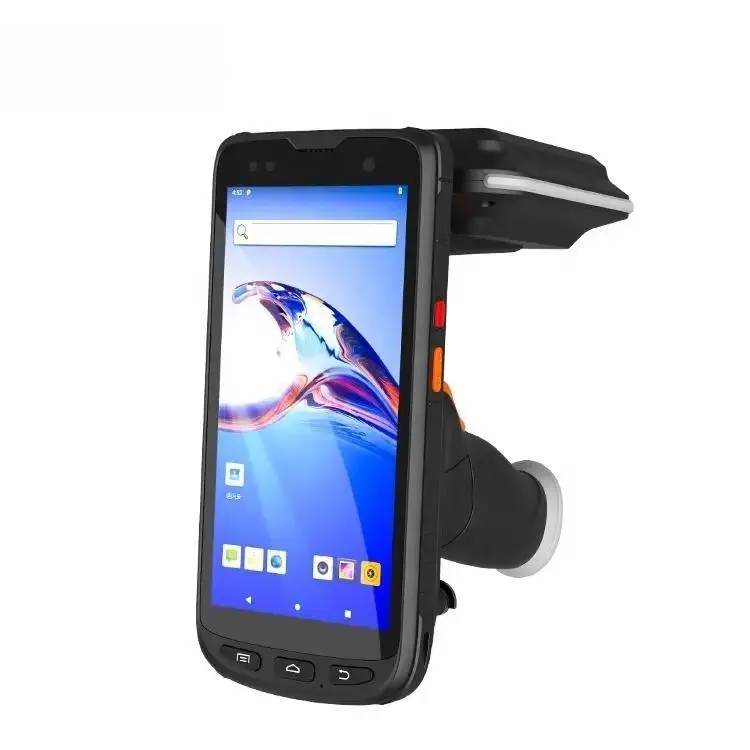 

2023 portable mobile pdas long range rfid and nfc automatic scan wireless qr code barcode scanner with grip